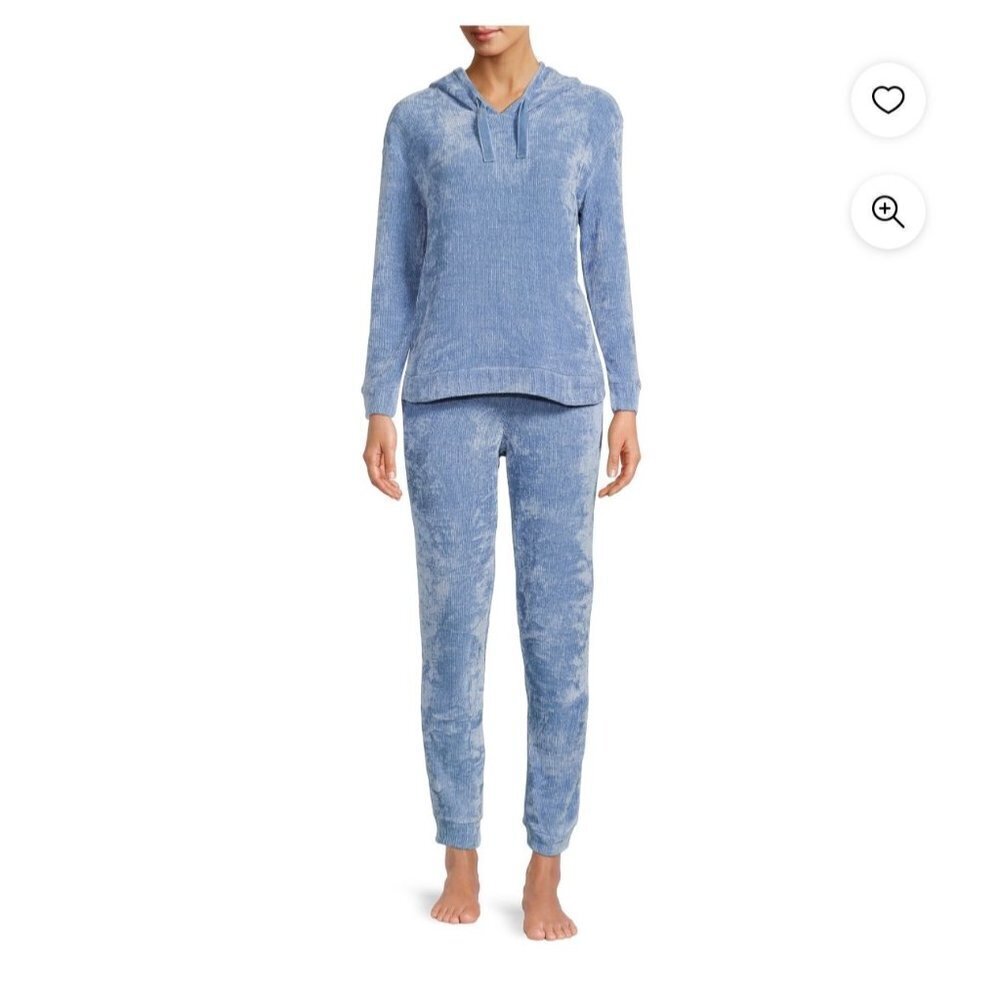 Love at First Sight Chenille Long Sleeve Top and Pajama 2- piece set size L NWT